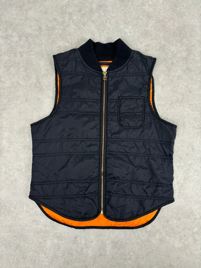 2010s Denim & Supply Ralph Lauren Black Nylon Quilted USA Flag Bomber Vest JzDNZCF 1