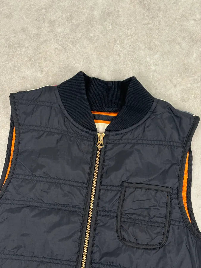 2010s Denim & Supply Ralph Lauren Black Nylon Quilted USA Flag Bomber Vest JzDNZCF 4