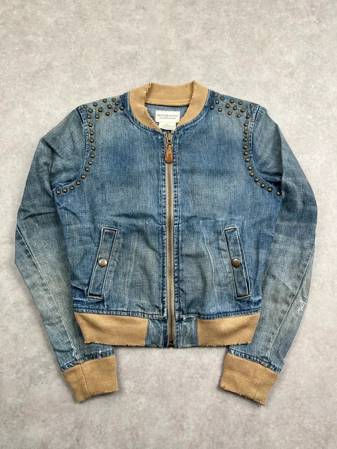 2010s Ralph Lauren Blue Studded Embroidered Denim Jacket pzMsOOG 2