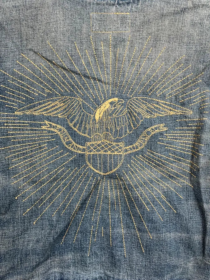 2010s Ralph Lauren Blue Studded Embroidered Denim Jacket pzMsOOG 7