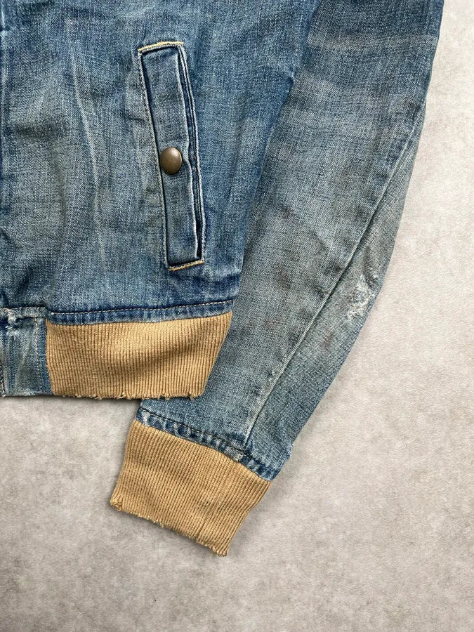 2010s Ralph Lauren Blue Studded Embroidered Denim Jacket pzMsOOG 8