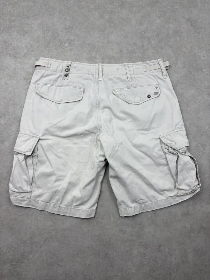 2010s Ralph Lauren White Studded Eagle Cargo Shorts WvFUnOp 4