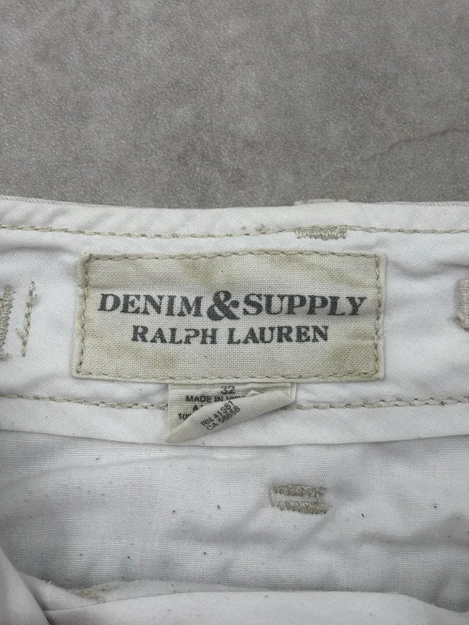 2010s Ralph Lauren White Studded Eagle Cargo Shorts WvFUnOp 9