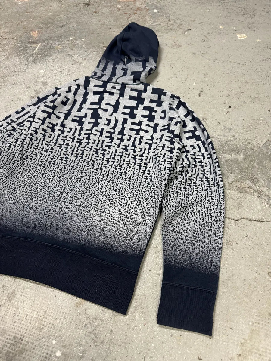 2000s Diesel 3D Logo Minimal Movement Navy White Sweater (M) 9