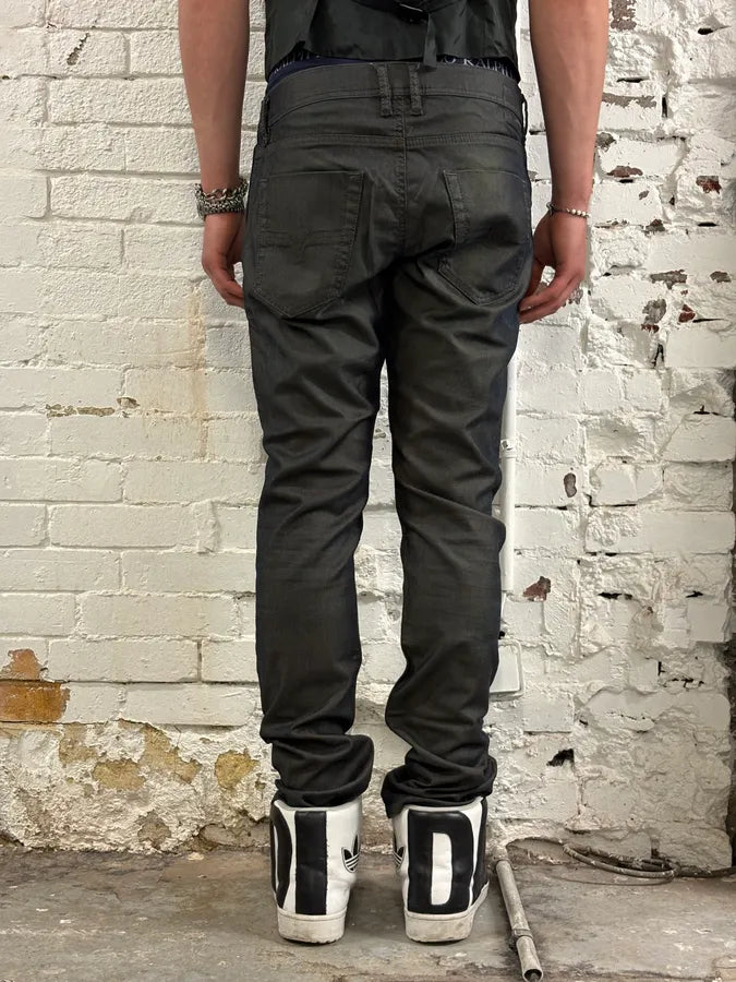 2000s Diesel Avant-Garde Grey Slim Jeans EDXDQXB 3