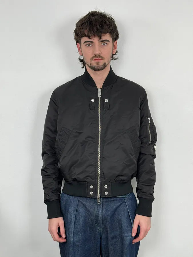 2000s Diesel Back Laced Black Bomber Jacket EubcIhg 1
