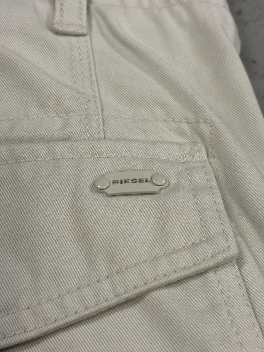 2000s Diesel Beige Multi Pockets Cargo Shorts lUmUdUC 6