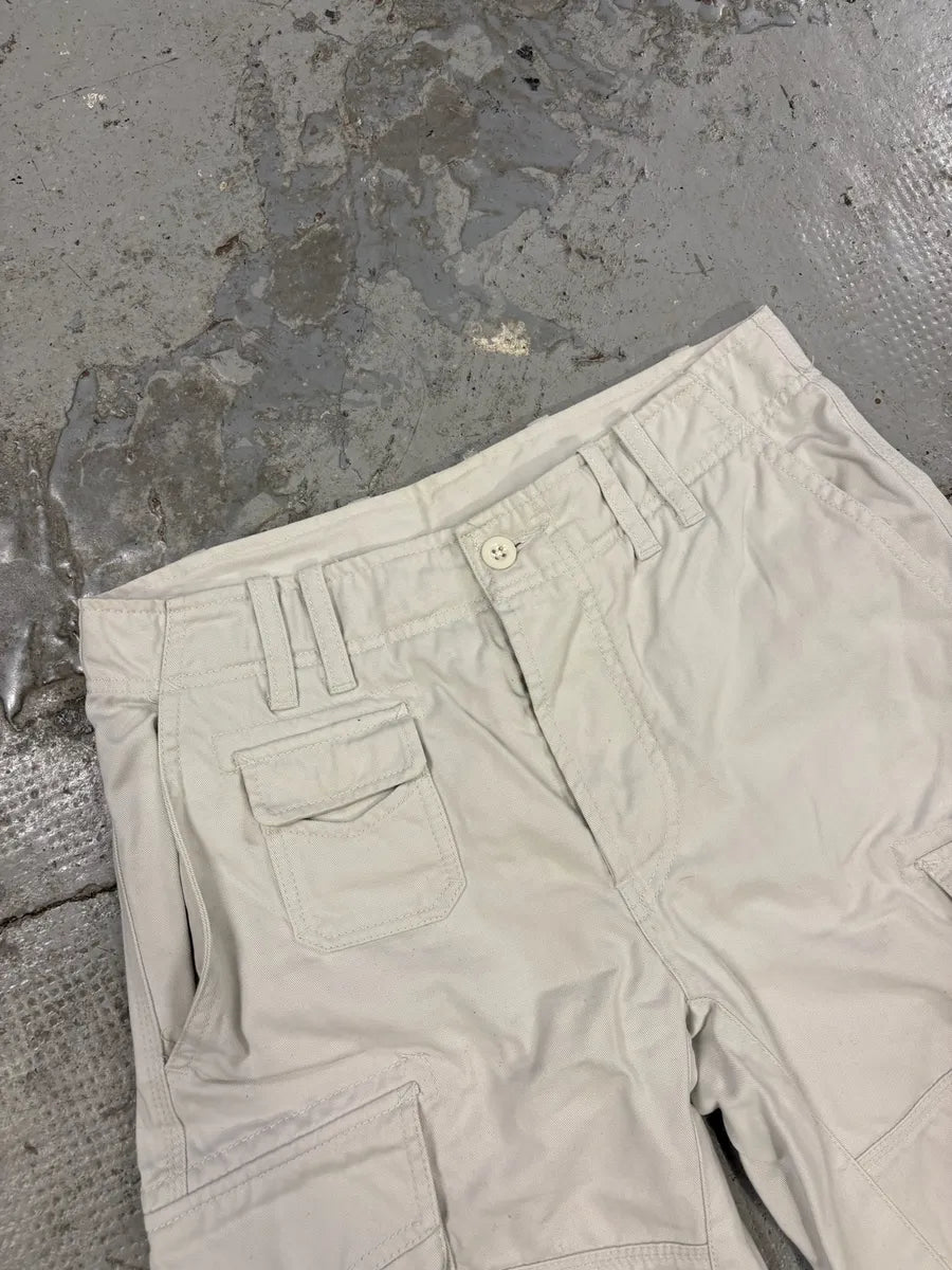 2000s Diesel Beige Multi Pockets Cargo Shorts lUmUdUC 7