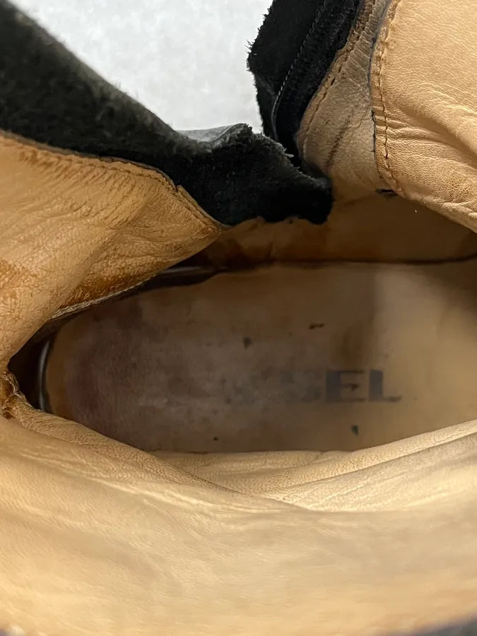 2000s Diesel Biker Black Leather Boots iCLaTWo 9