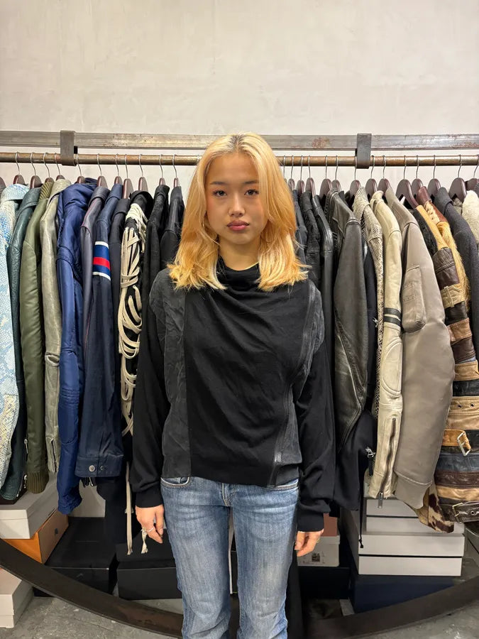 2000s Diesel Black Asymmetrical Avant-Garde Sweater SWNFzfj 1