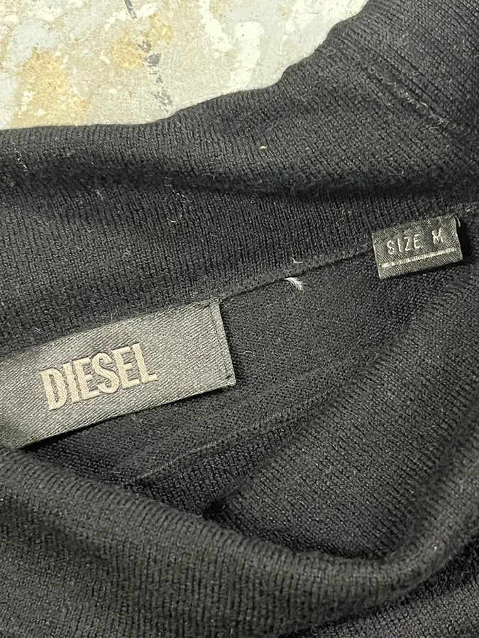 2000s Diesel Black Asymmetrical Avant-Garde Sweater SWNFzfj 5