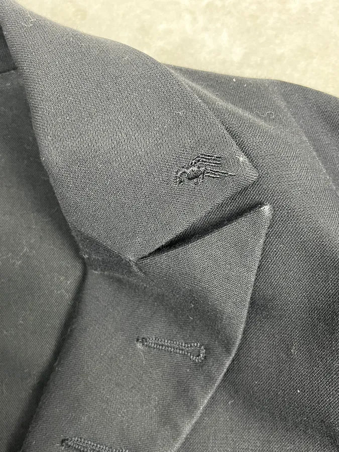 2000s Diesel Black Buttoned Wool Blazer Jacket KPPDZZP 10