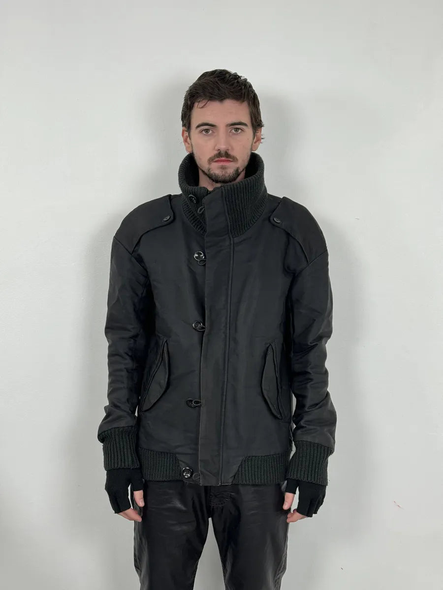 2000s Diesel Black Buttoned Caban Jacket HPegthh 1