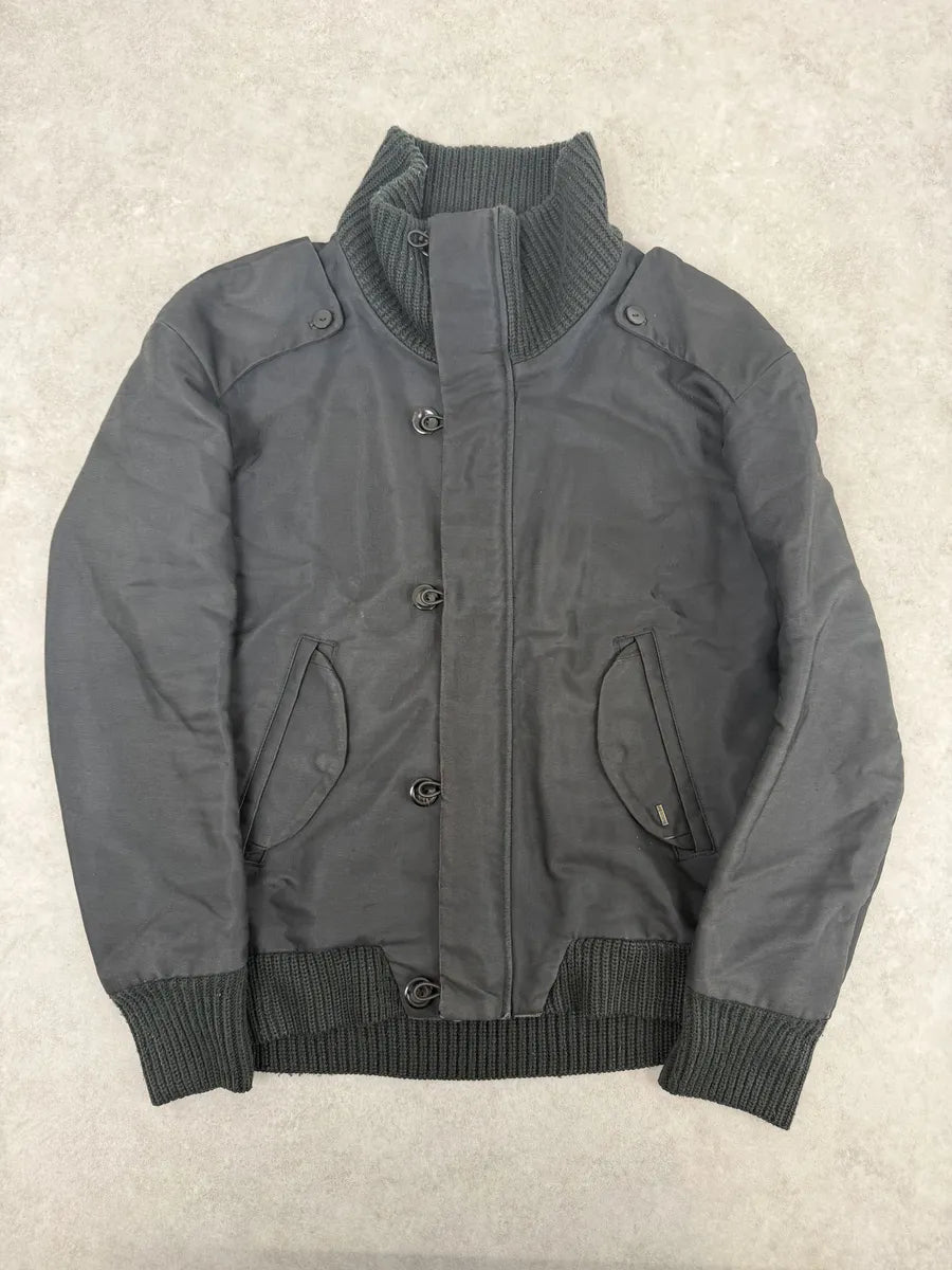 2000s Diesel Black Buttoned Caban Jacket HPegthh 3