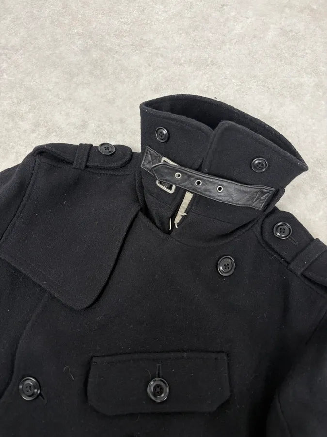 2000s Diesel Black Caban Buttoned Jacket bhBbuAv 3