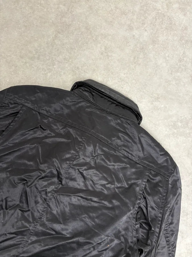 2000s Diesel Black Premium Satin Cargo Jacket vGeVkjX 5