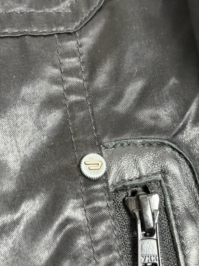 2000s Diesel Black Premium Satin Cargo Jacket vGeVkjX 7