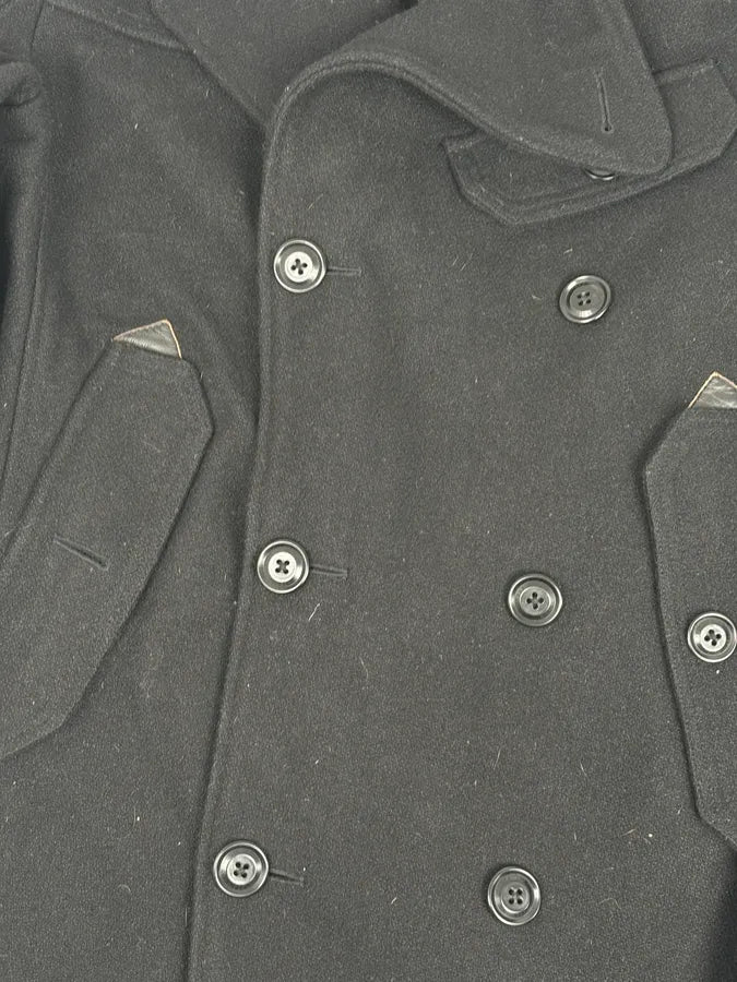 2000s Diesel Black Classy Wool Caban Jacket NTPWygL 8