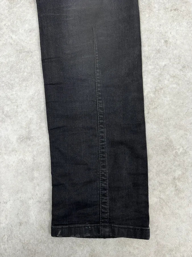 2000s Diesel Black Faded Wax Jeans xOexCaE 10