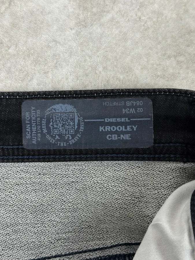 2000s Diesel Black Faded Wax Jeans xOexCaE 12