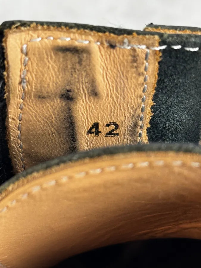 2000s Diesel Black Leather Combat Steel Toe Boots RYenjUd 9