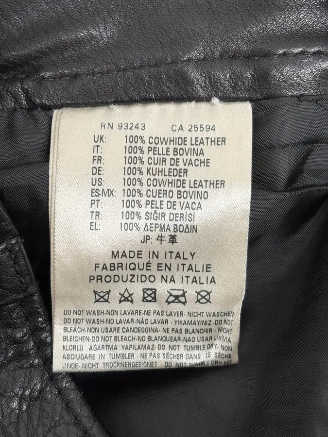 2000s Diesel Black Multi Zips Biker Leather Shorts SLIKnxg 11