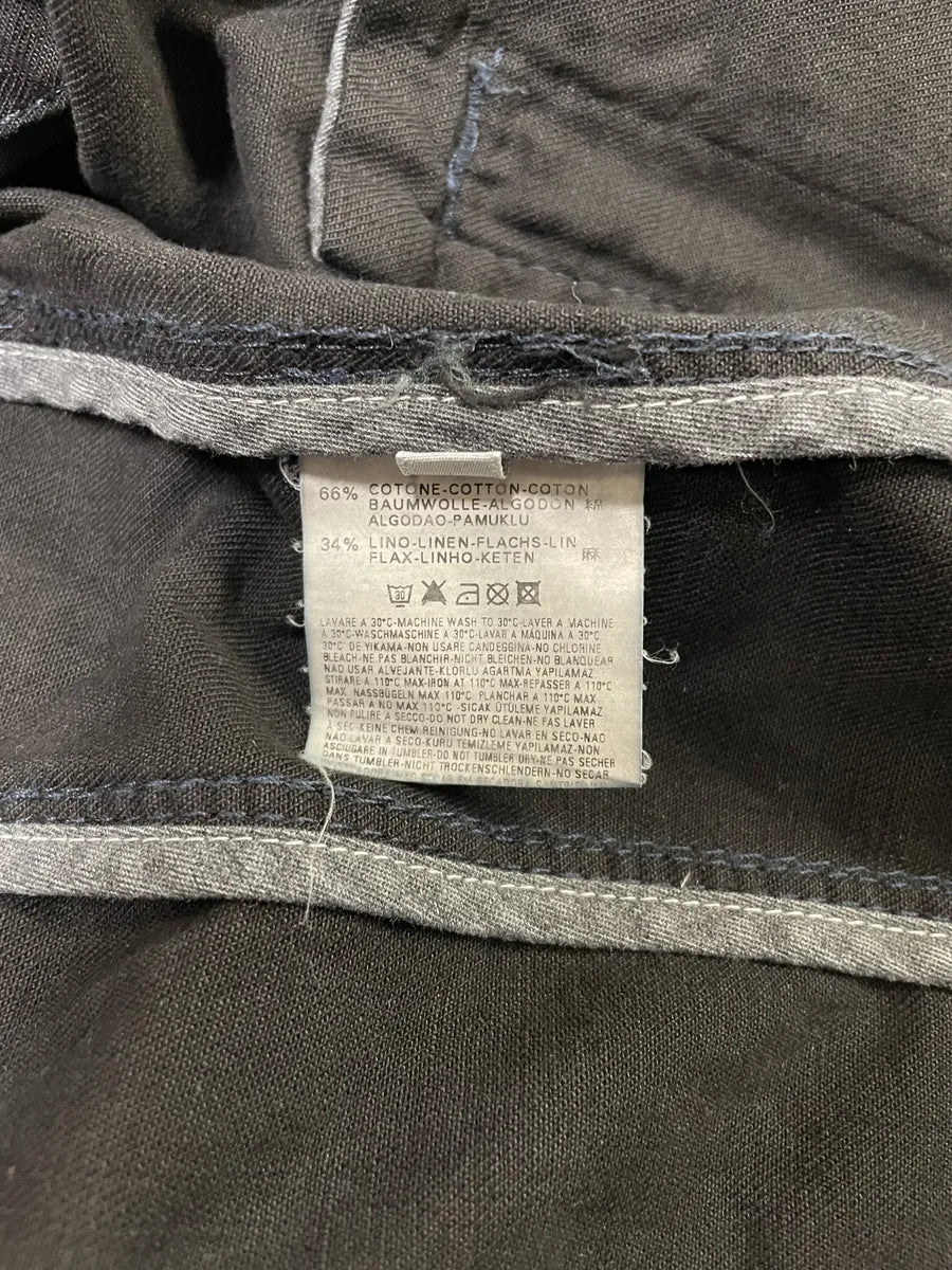 2000s Diesel Black Waxed Effect Dark Buttoned Jacket (M/L) 9