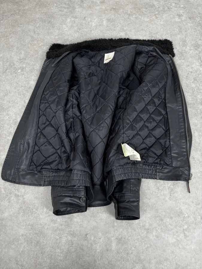 2000s Diesel Black Waxed Mafia Obscure Jacket gkSjpVw 6