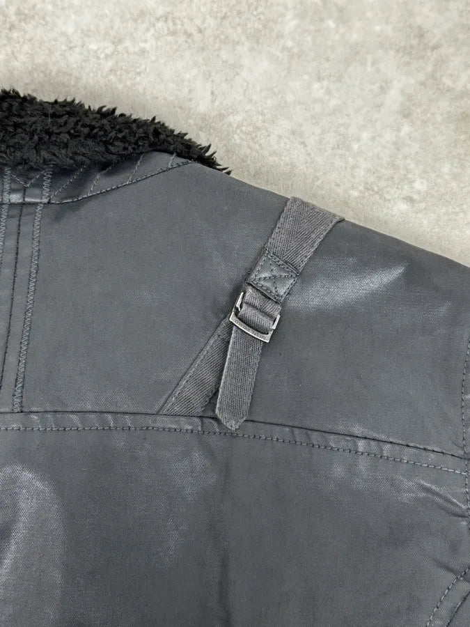 2000s Diesel Black Waxed Mafia Obscure Jacket gkSjpVw 10