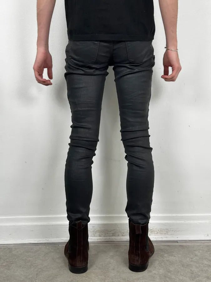 2000s Diesel Black Waxed Skinny Pants qwEWdFI 2