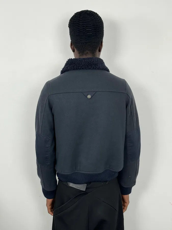 2000s Diesel Navy Wool Bomber Jacket efzMgxc 2