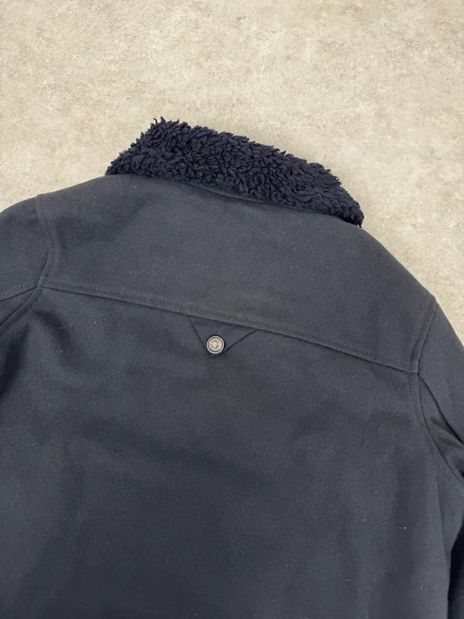 2000s Diesel Navy Wool Bomber Jacket efzMgxc 6