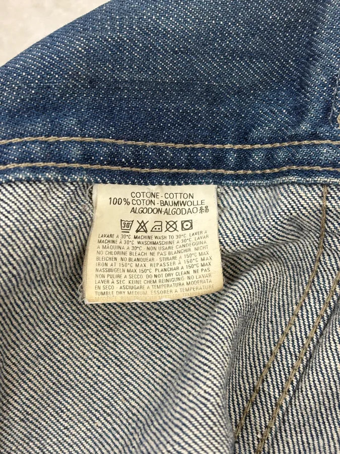 2000s Diesel Blue Faded Denim Jacket qGQliSy 10