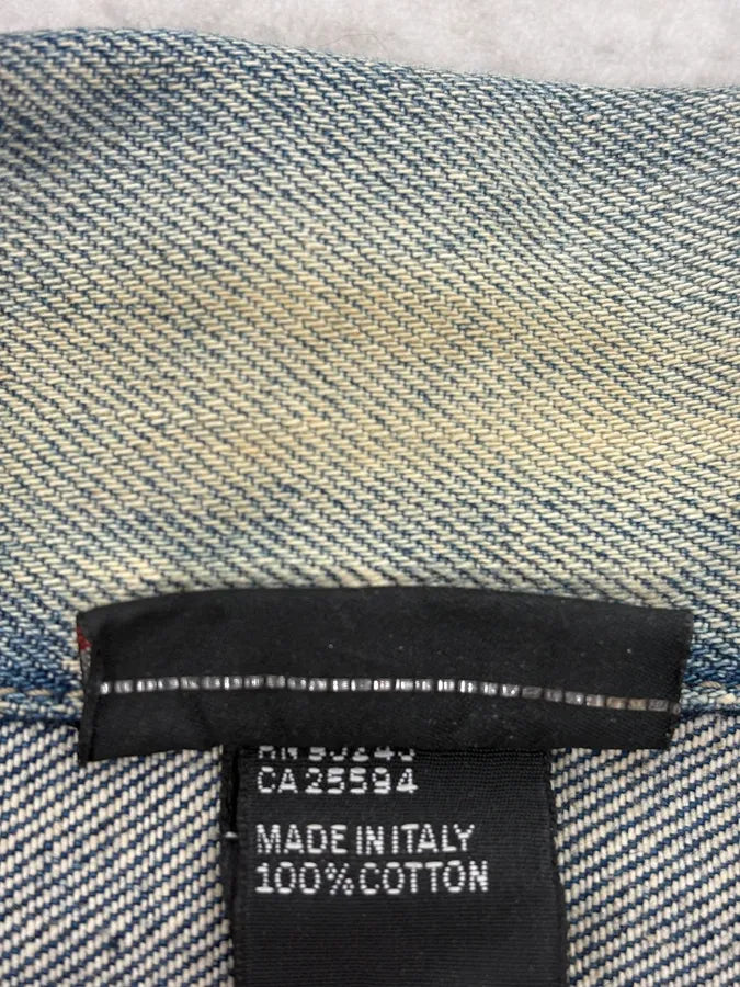2000s Diesel Blue Faded Denim Jacket qGQliSy 9