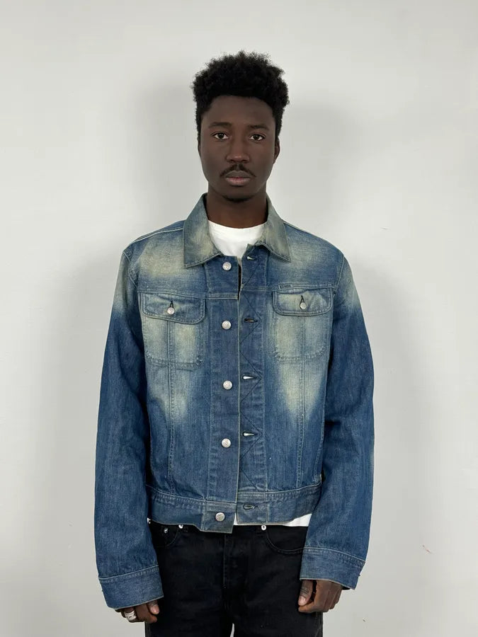 2000s Diesel Blue Faded Denim Jacket qGQliSy 1