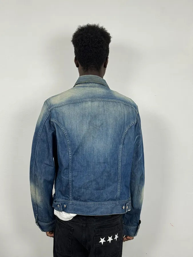 2000s Diesel Blue Faded Denim Jacket qGQliSy 2