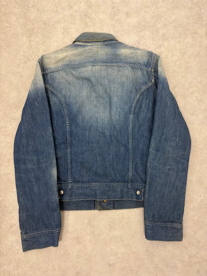 2000s Diesel Blue Faded Denim Jacket qGQliSy 5