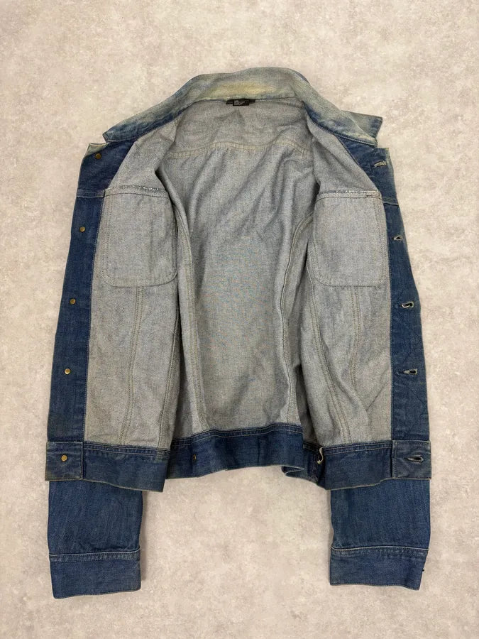 2000s Diesel Blue Faded Denim Jacket qGQliSy 6