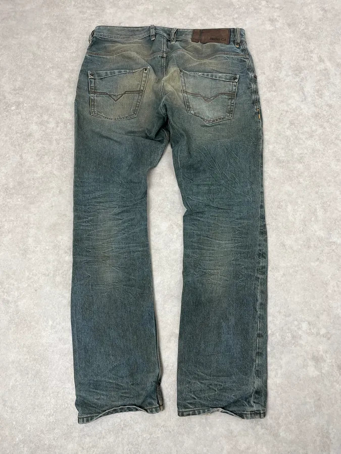 2000s Diesel Blue Faded Denim Jeans LAYDqpC 5
