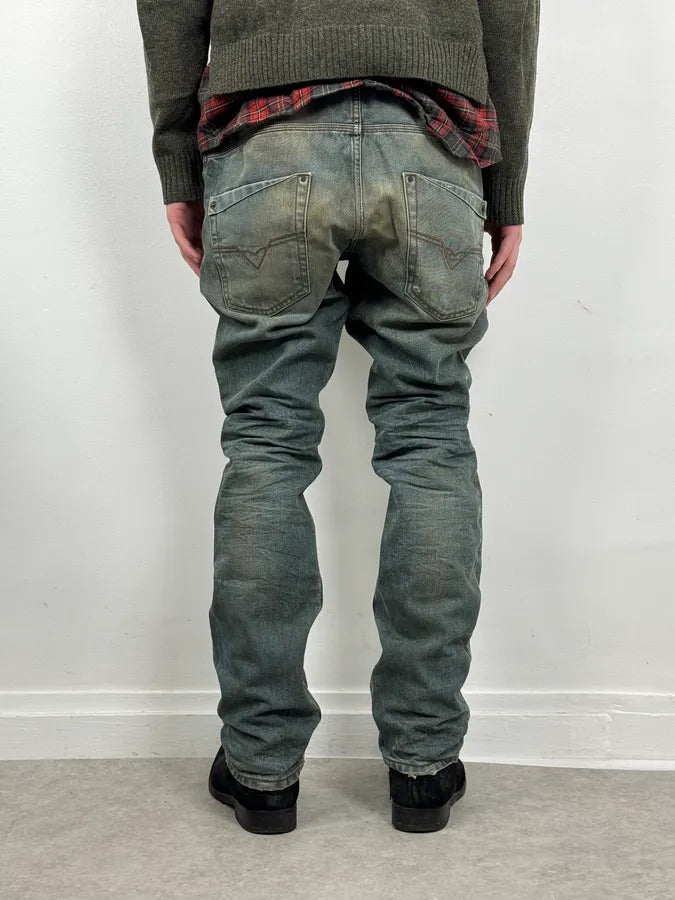 2000s Diesel Blue Faded Denim Jeans LAYDqpC 2