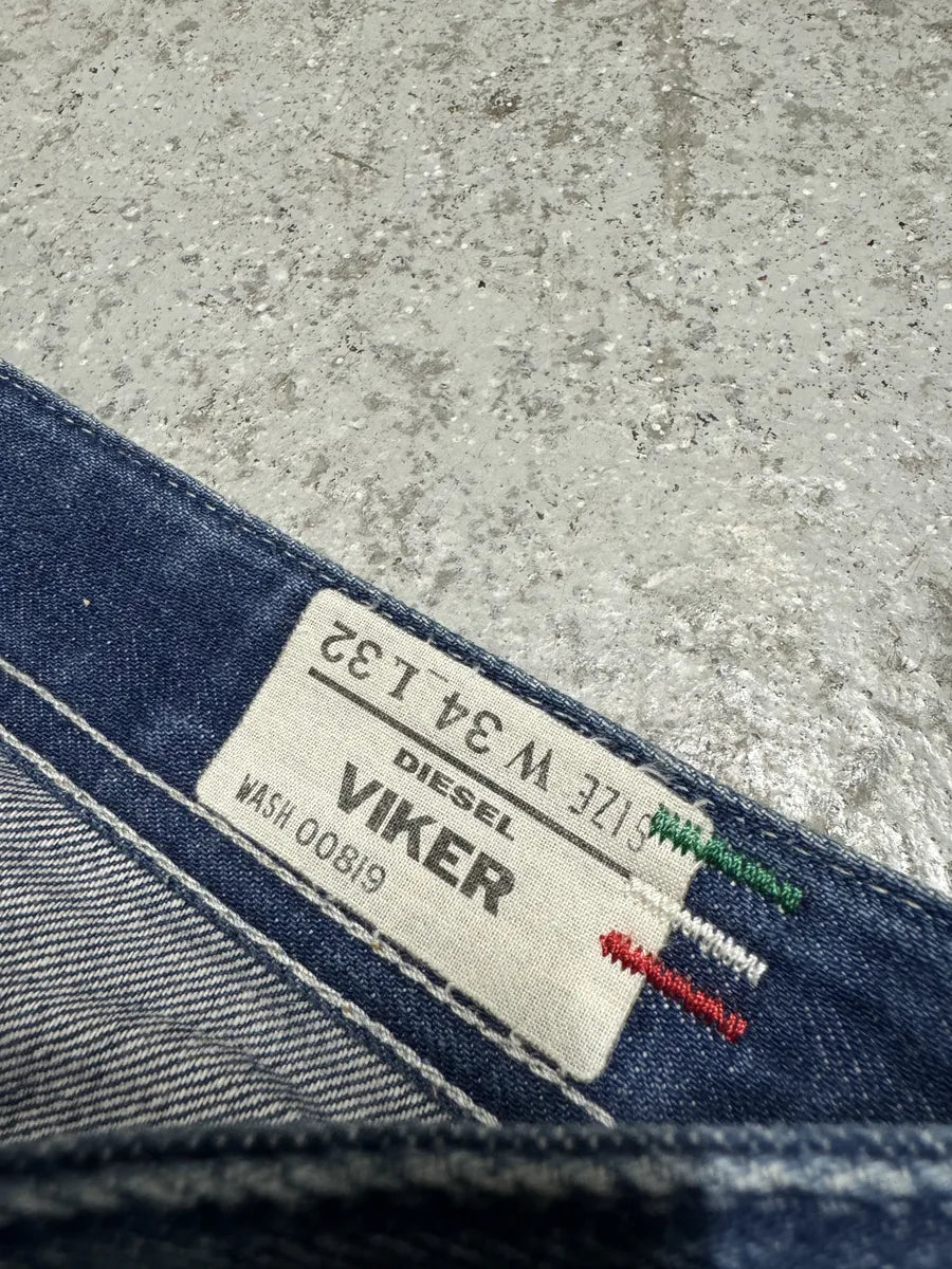 2000s Diesel Blue Faded Denim Jeans ETLYjYq 11