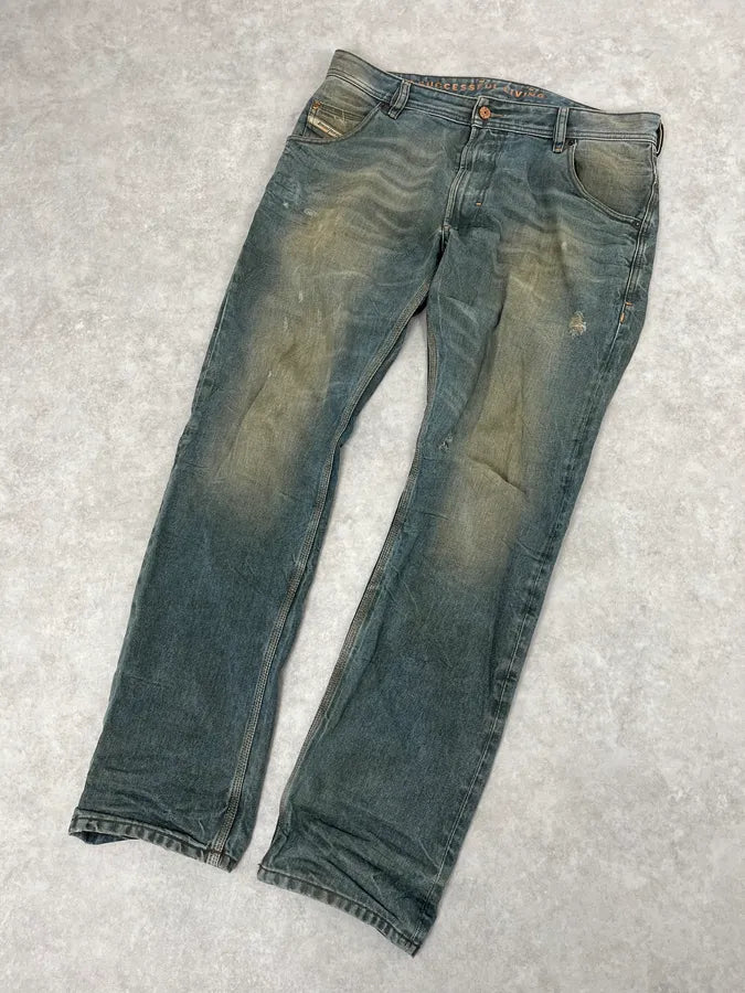 2000s Diesel Blue Faded Denim Jeans LAYDqpC 4