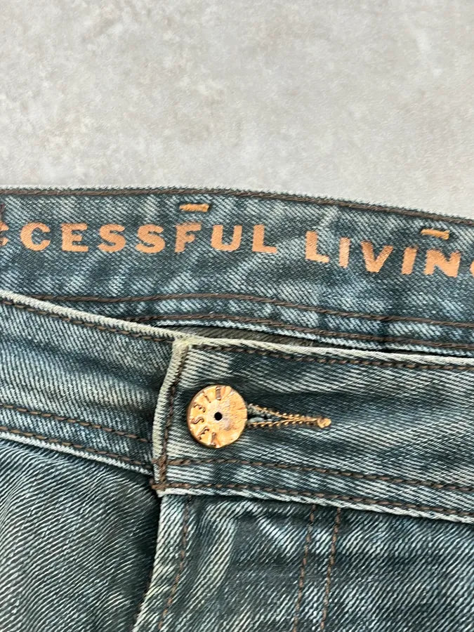 2000s Diesel Blue Faded Denim Jeans LAYDqpC 9