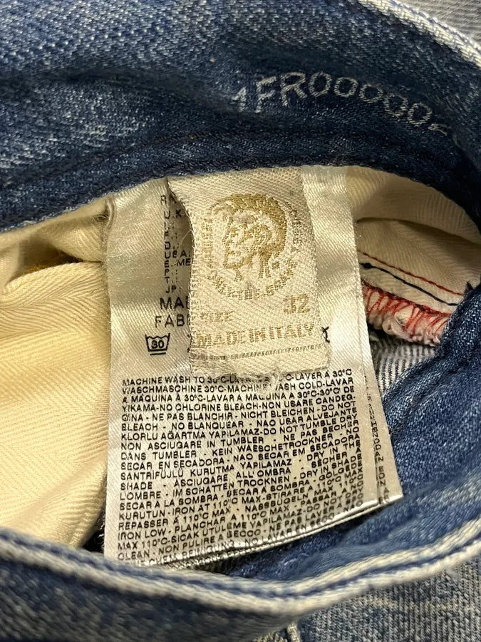 2000s Diesel Blue Faded Straight Denim Jeans pOFjcOd 10