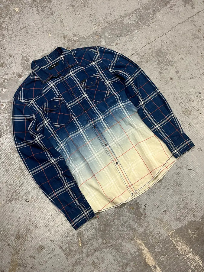 2000s Diesel Blue Gradient Shirt AvTqMQf 3