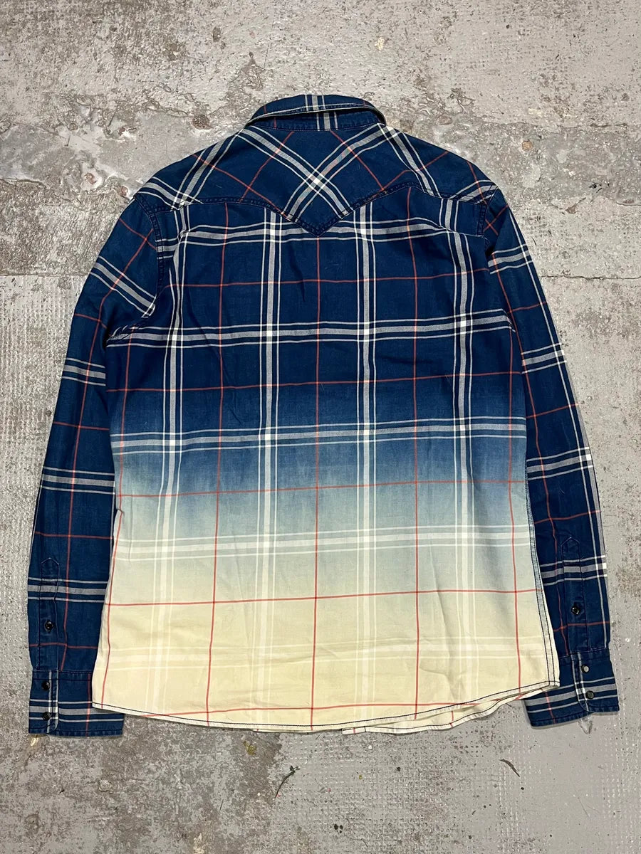 2000s Diesel Blue Gradient Shirt AvTqMQf 5