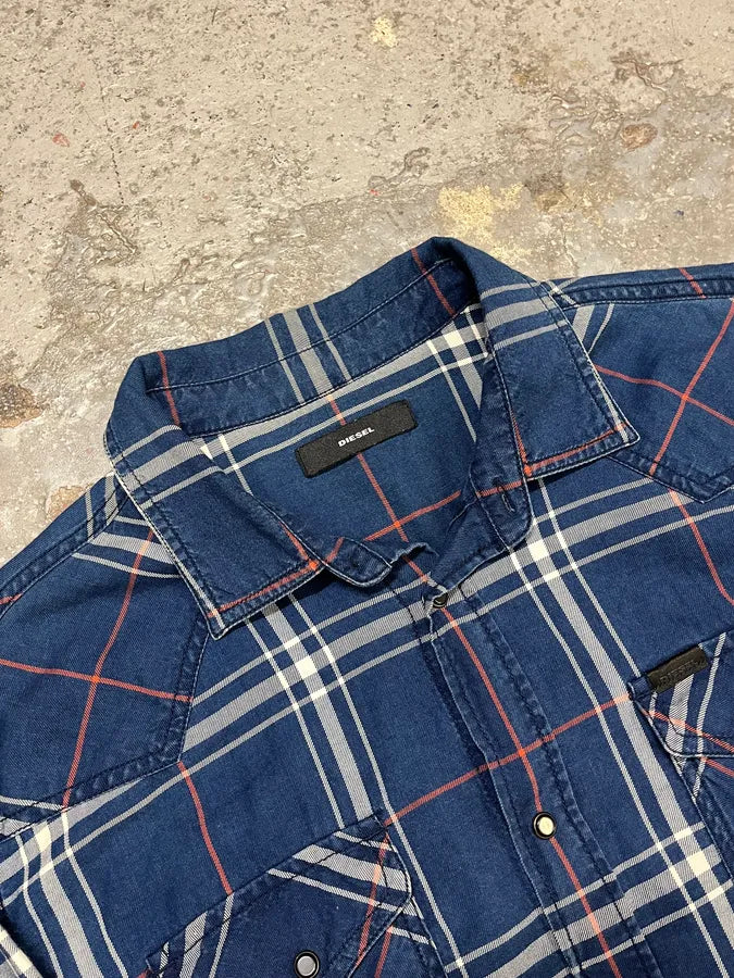 2000s Diesel Blue Gradient Shirt AvTqMQf 4