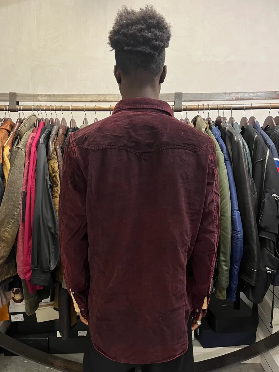 2000s Diesel Bordeaux Velvet Shirt vOzCEYA 2