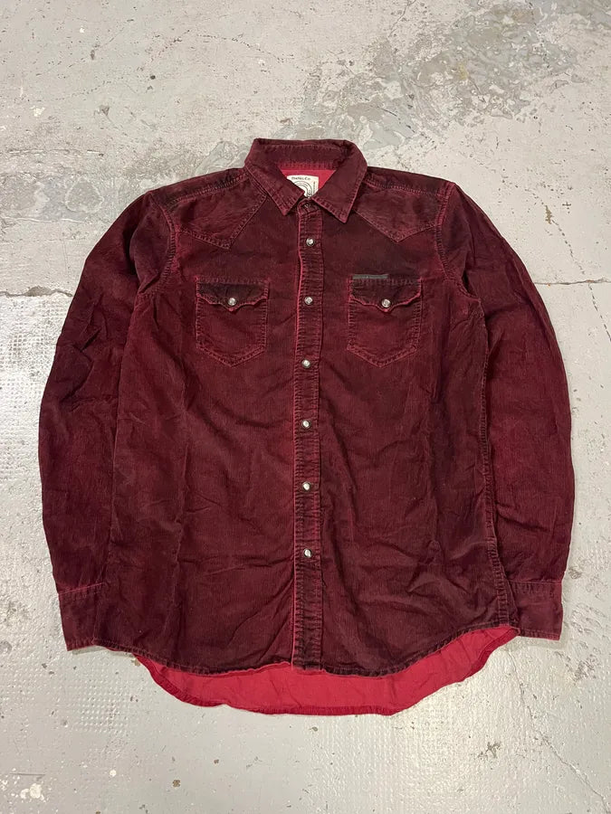 2000s Diesel Bordeaux Velvet Shirt vOzCEYA 3