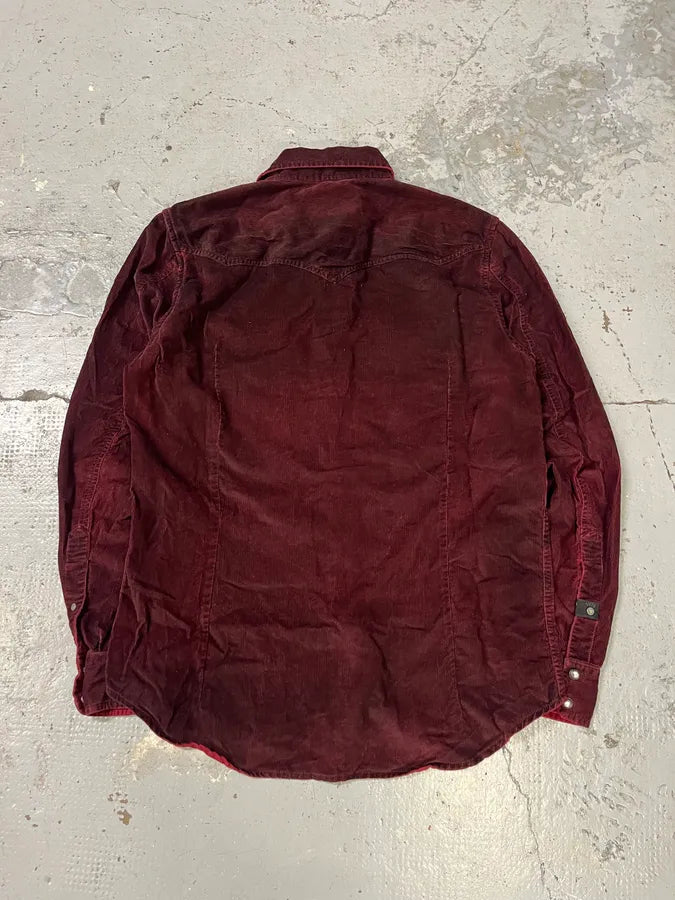 2000s Diesel Bordeaux Velvet Shirt vOzCEYA 4